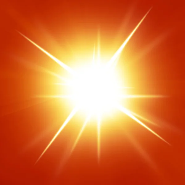 Красное летнее солнце — стоковое фото