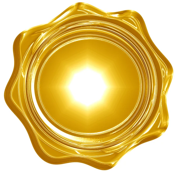 Gold wax seal — Stock Photo, Image