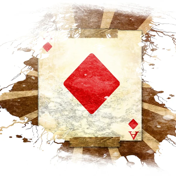 Staré hrací karta — Stock fotografie