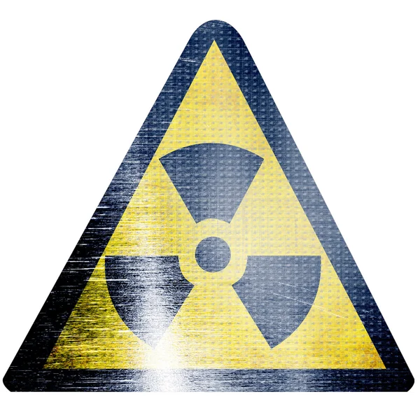 Černé a žluté jaderné značka — Stock fotografie
