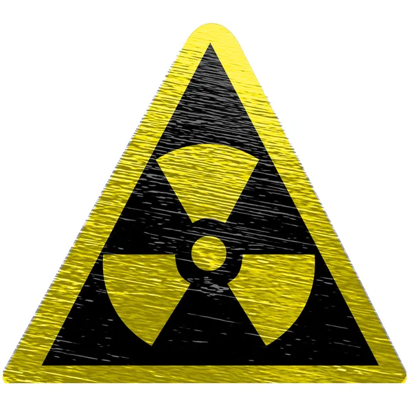 Zwarte en gele nucleaire sign — Stockfoto