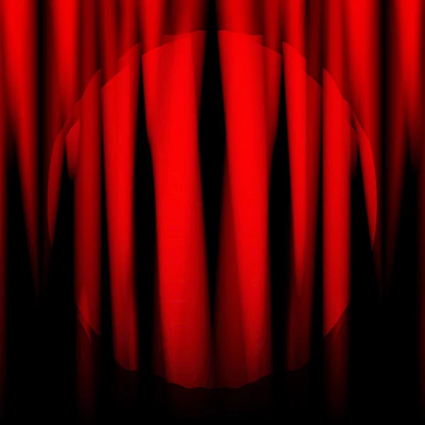 红色窗帘 — 图库照片