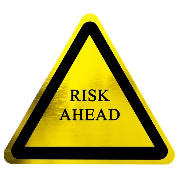 Risk ahead sign — Stock Photo, Image