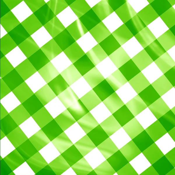 Green picnic cloth — Stock Photo, Image