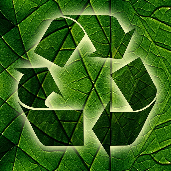 Recyclingschild — Stockfoto