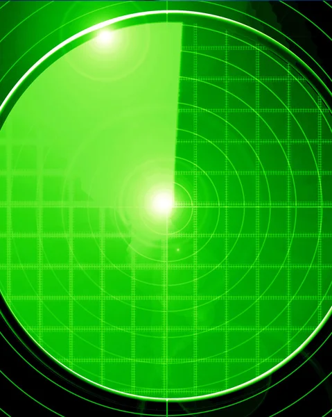 Grüner Radarschirm — Stockfoto