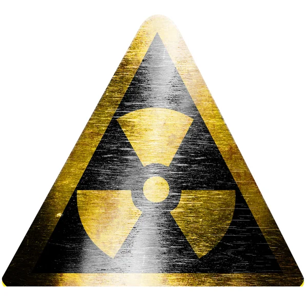 Чорно-жовтий ядерний знак — стокове фото