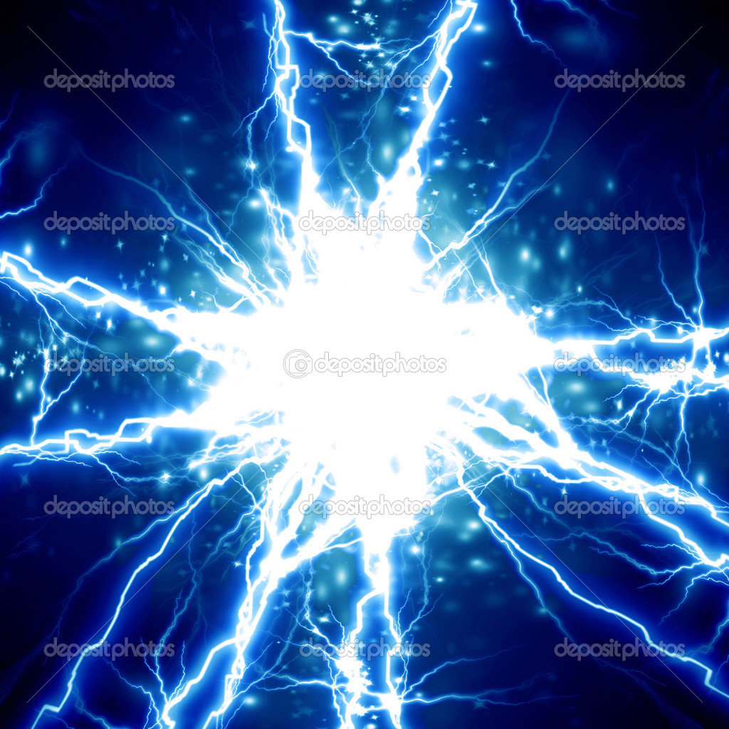 Electric Spark White Background