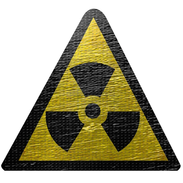 Zwarte en gele nucleaire sign — Stockfoto