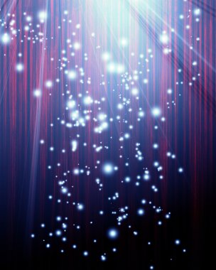 Sahne ışıklarıyla kırmızı perde