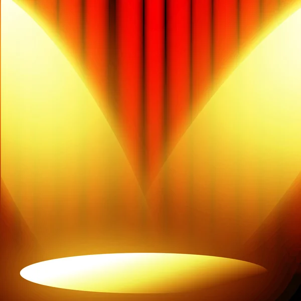 Red curtain with spotlight — Stock Photo, Image