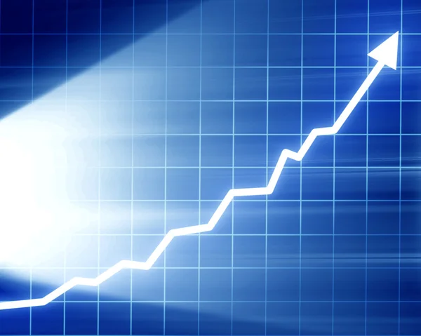 Arrow graph going up — Stock Photo, Image