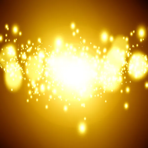 Altın xmas lights — Stok fotoğraf