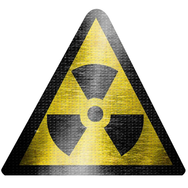 Zwarte en gele nucleaire sign — Stockfoto