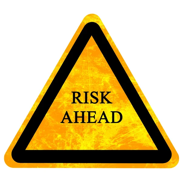 Risk ahead sign — Stock Photo, Image