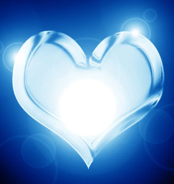 Cuore blu — Foto Stock