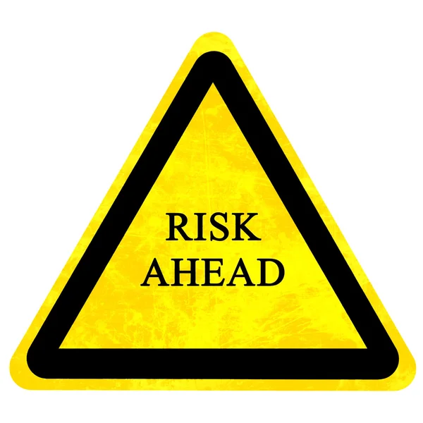 Risk ahead sign — Stock Photo, Image