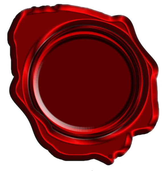 Red wax seal — Stock Photo, Image