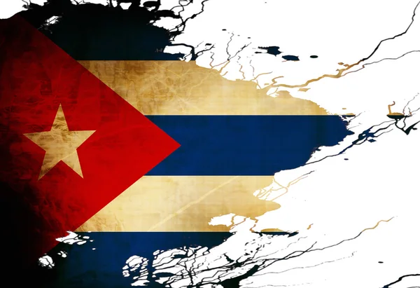Kubanska flaggaキューバの国旗 — ストック写真