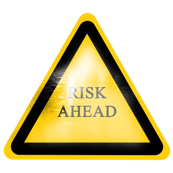 Risico ahead teken — Stockfoto
