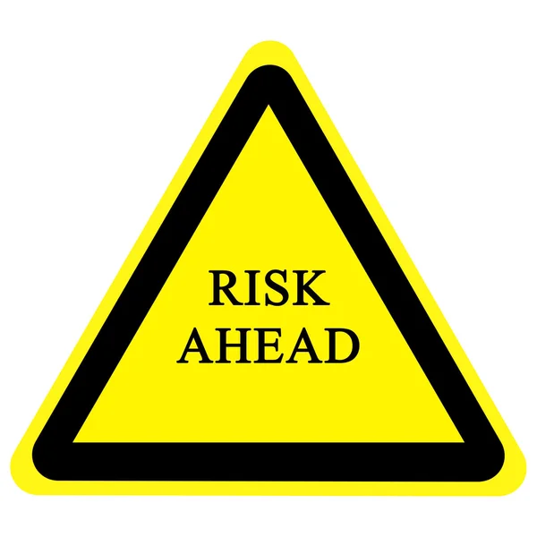 Risk ahead sign — Stock Photo, Image