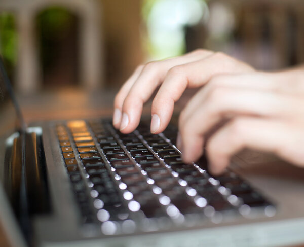 Keyboard and fingers