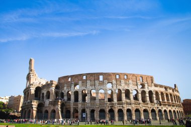 Italy, Coliseum in sunny day clipart