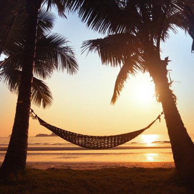 hammock silhouette clipart