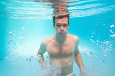 Underwater portrait clipart