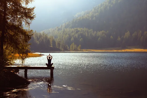 Meditation und Yoga Stockbild
