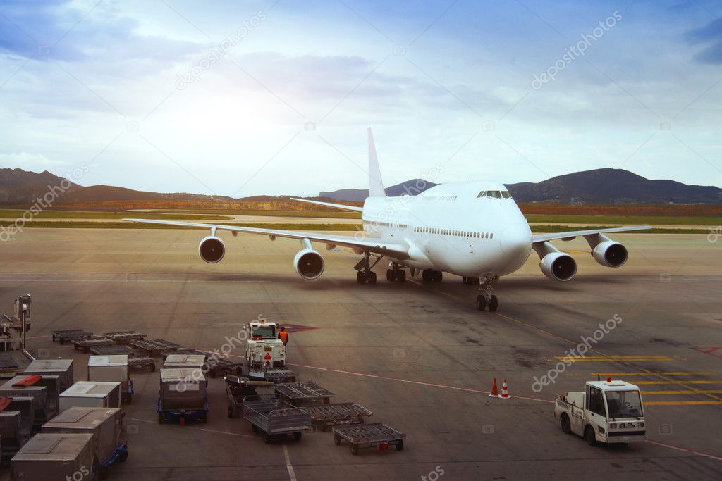 Airplane in the airport