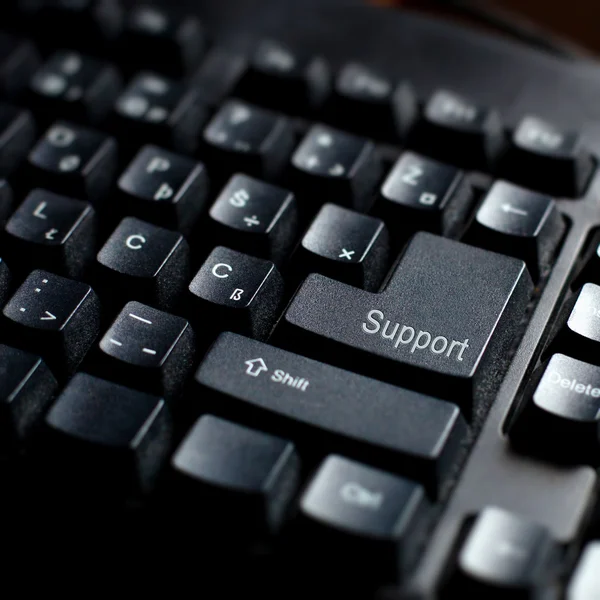 Support sign on computer keyboard — Stock Photo, Image
