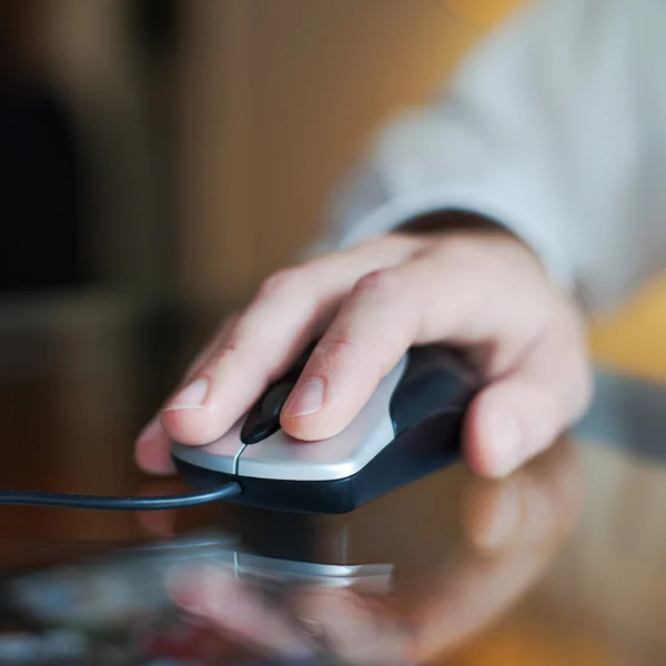 Click of computer mouse — Stock Photo, Image