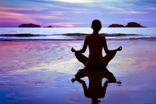 Yoga on the beach