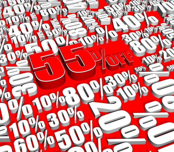 Verkauf um 55 Prozent reduziert — Stockfoto