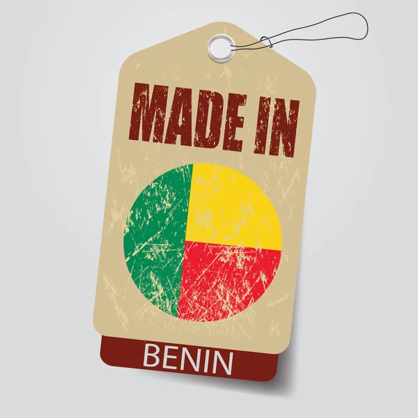 Made in Benin . Tag . — Stock Vector