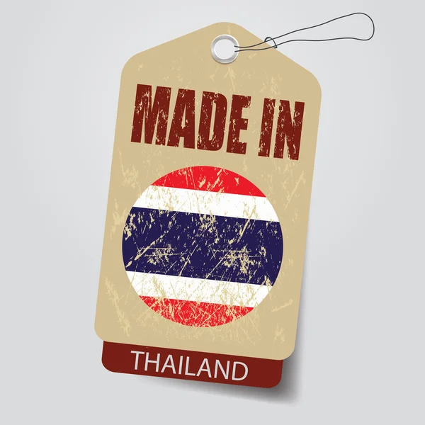 Prodotto in Thailandia. Tag  . — Vettoriale Stock