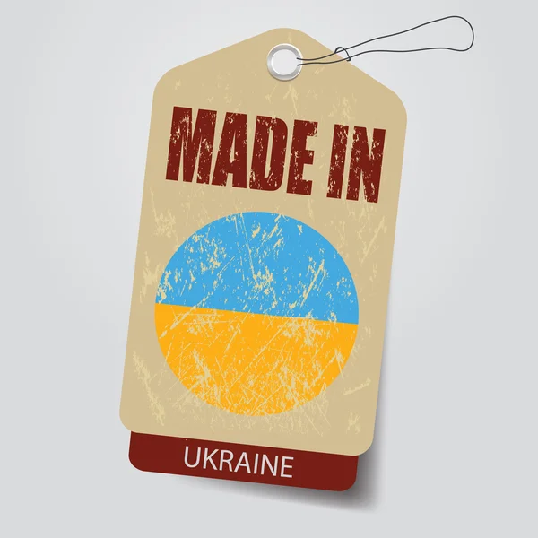 Made in Ukraine . Tag . — Stock Vector