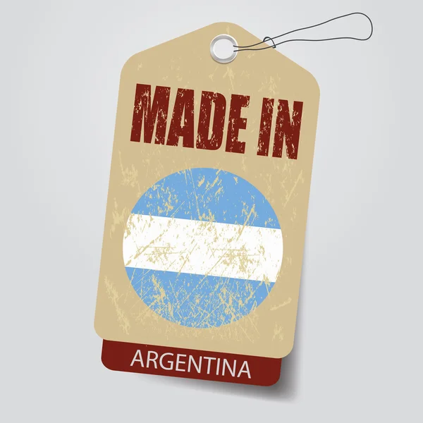 Arjantin'de üretmis. Etiket . — Stok Vektör