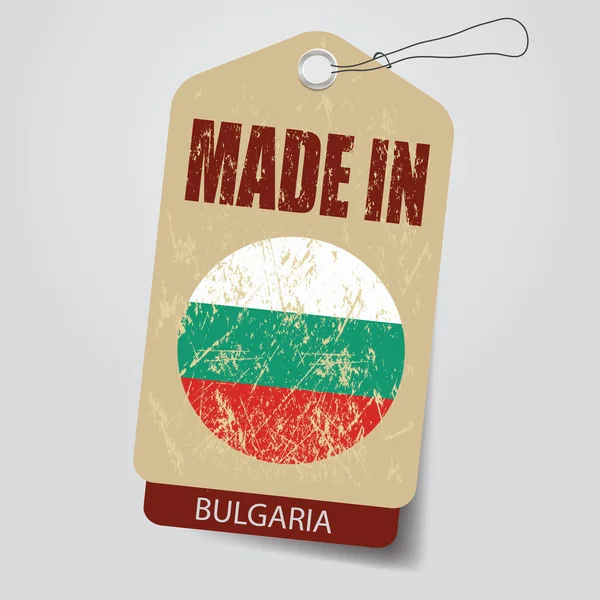 Fabricado en Bulgaria. Etiqueta  . — Vector de stock