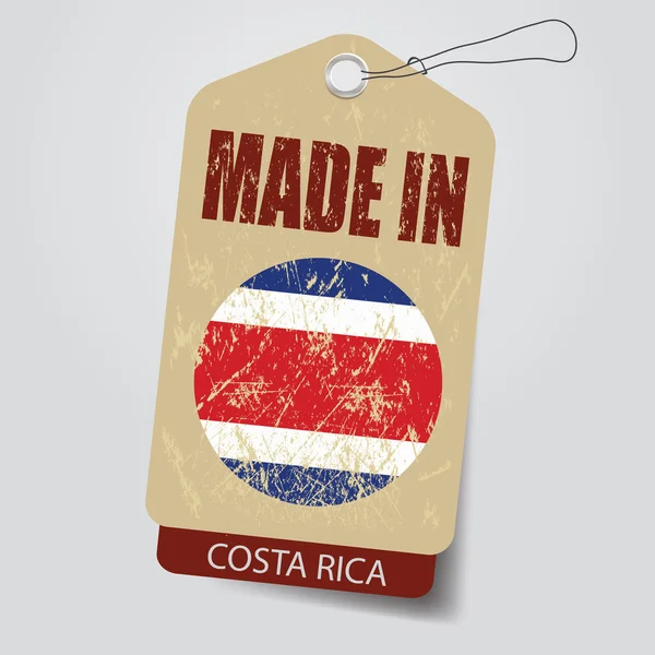 Made in Costa Rica . Tag . — Stock Vector