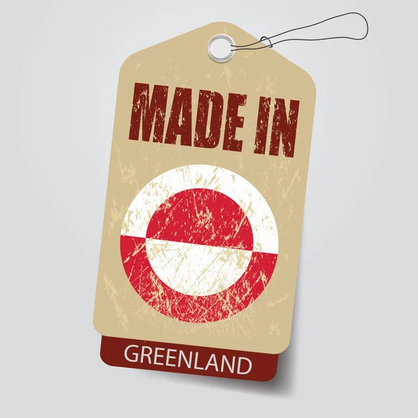 Made in Greenland . Tag . — Stock Vector