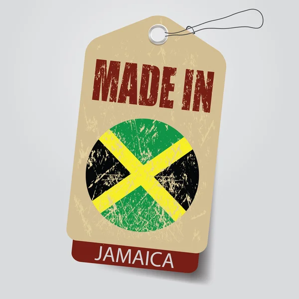Φτιάχτηκε στην Τζαμάικα. Ετικέτα . — Διανυσματικό Αρχείο