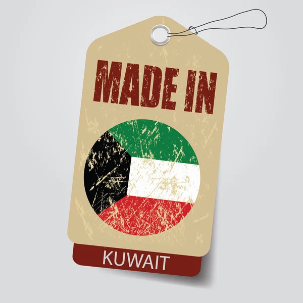 Prodotto in Kuwait. Tag  . — Vettoriale Stock