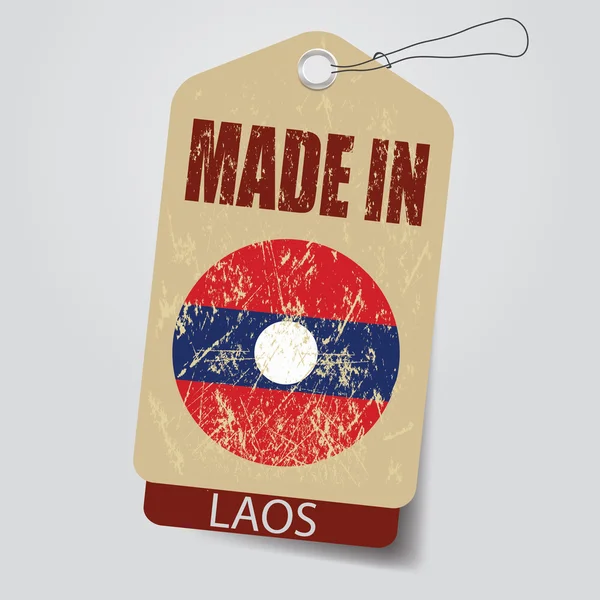 Made in Laos . Tag . — Stock Vector