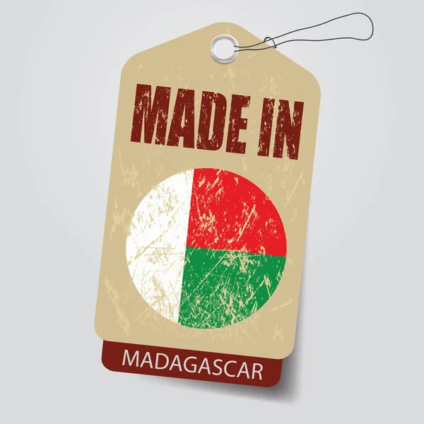 Made in Madagascar . Tag . — Stock Vector