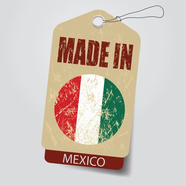 Made in mexico . Tag . — Stock Vector