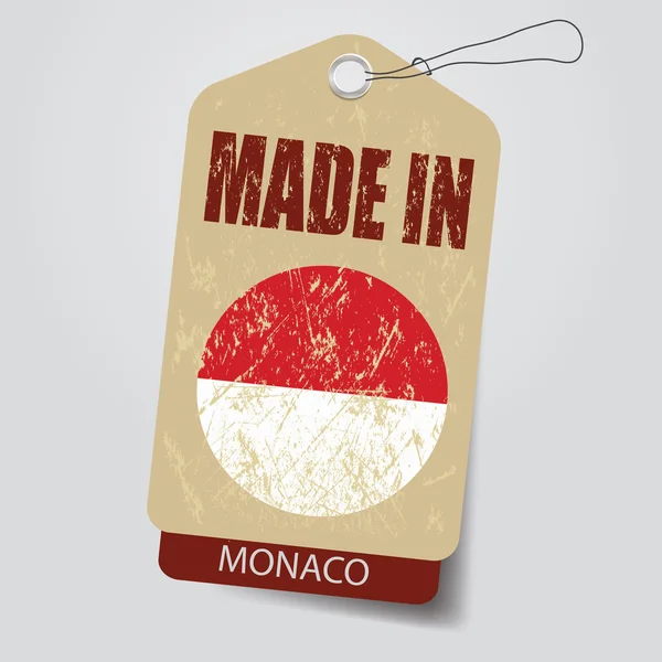 Made in Monaco . Tag . — Stock Vector