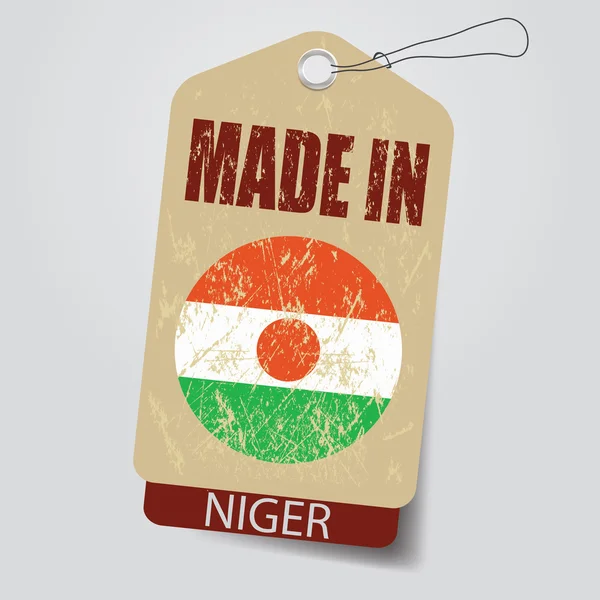 Made in Niger . Tag . — Stock Vector