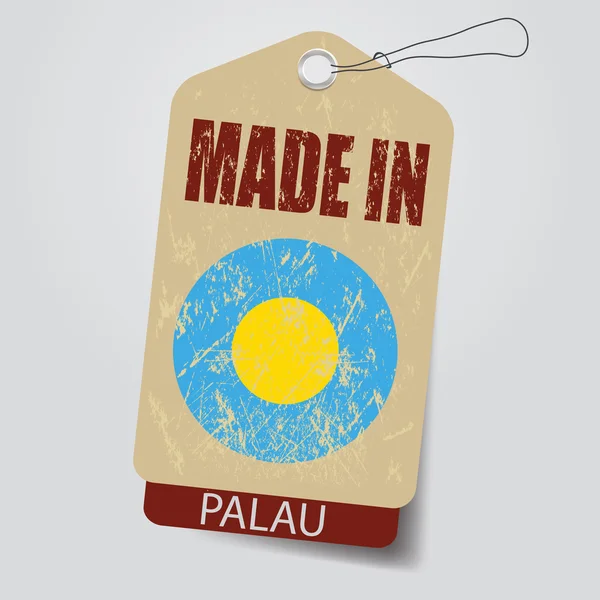 Hecho en Palau. Etiqueta  . — Vector de stock